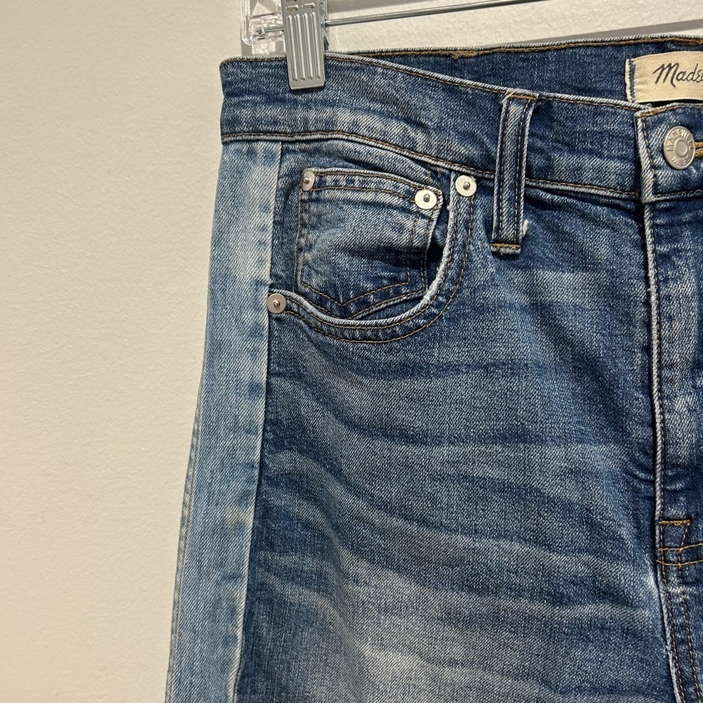 Madewell Cruiser Straight Two-Tone Jeans Sz 27 - Picture 5 of 12